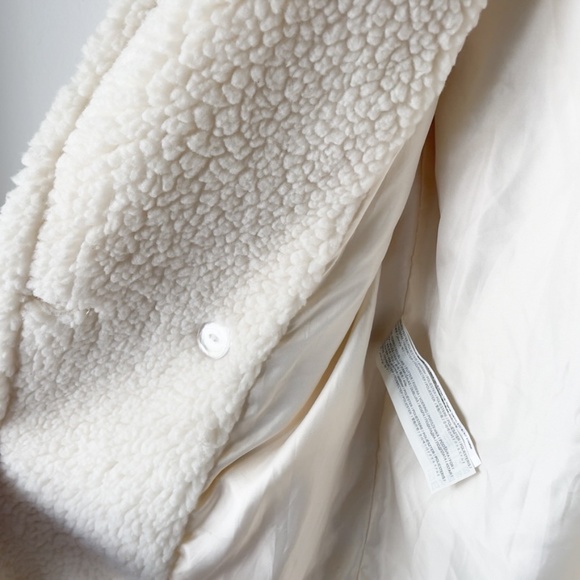 MANGO MNG Faux Sherling Double Breasted Oversized Teddy Jacket US Size XXXS NWOT - Picture 11 of 13